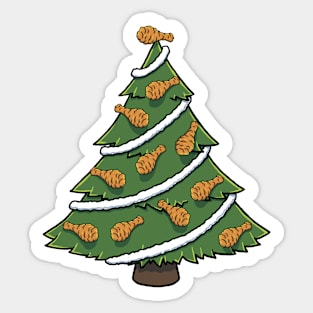 Fried Chicken Christmas Tree Sticker